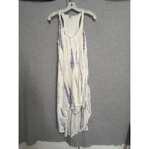 Splendid‎ Dress Womens S White Tie Dye Scoop Neck Hi Low Racerback Sundress